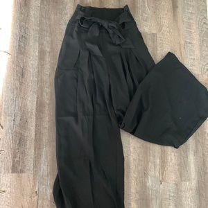 Black Flowy Work Pants